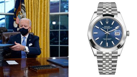 biden inauguration rolex|President Joe Biden Wore a Rolex Datejust Watch on His First.